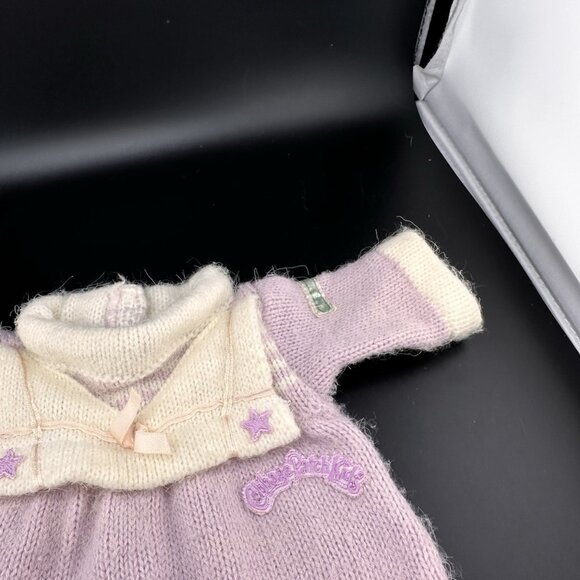 Cabbage Patch Kids Beans Bottom Babies Lavender White Sleeper Knit 1985 Vtg Cpk - Picture 4 of 12
